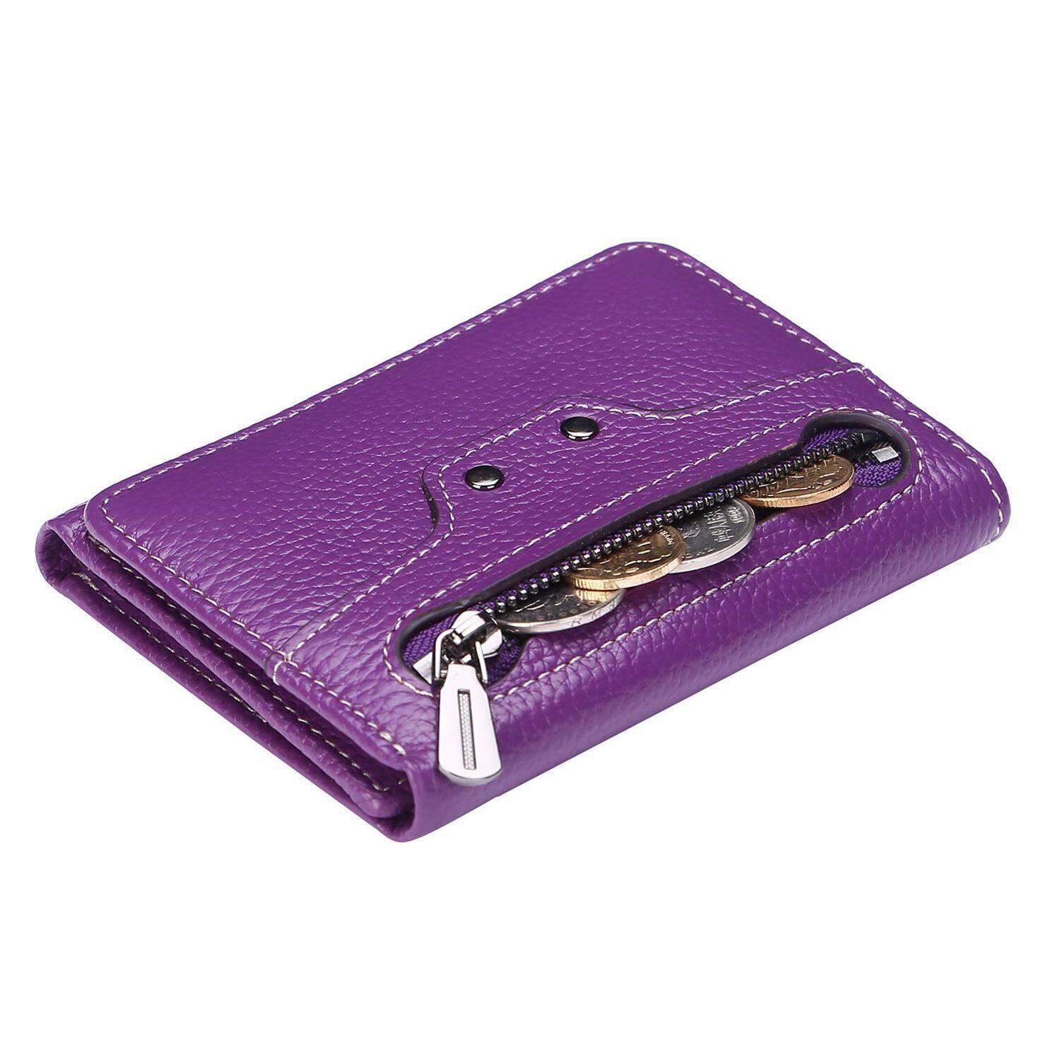 5835 Small Leather Wallet , Slim Compact Credit Card Holder Rfid Blocking